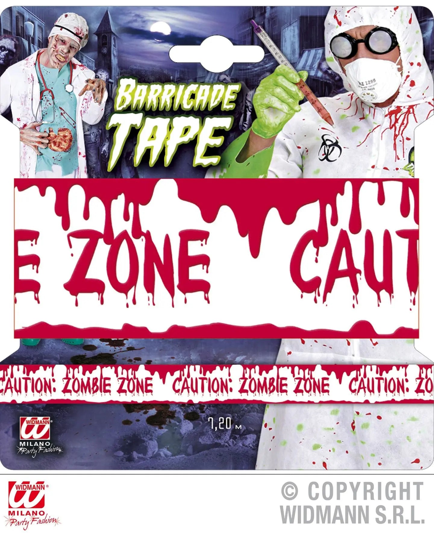 Nastro CAUTION: ZOMBIE ZONE - tuttocostumi.it