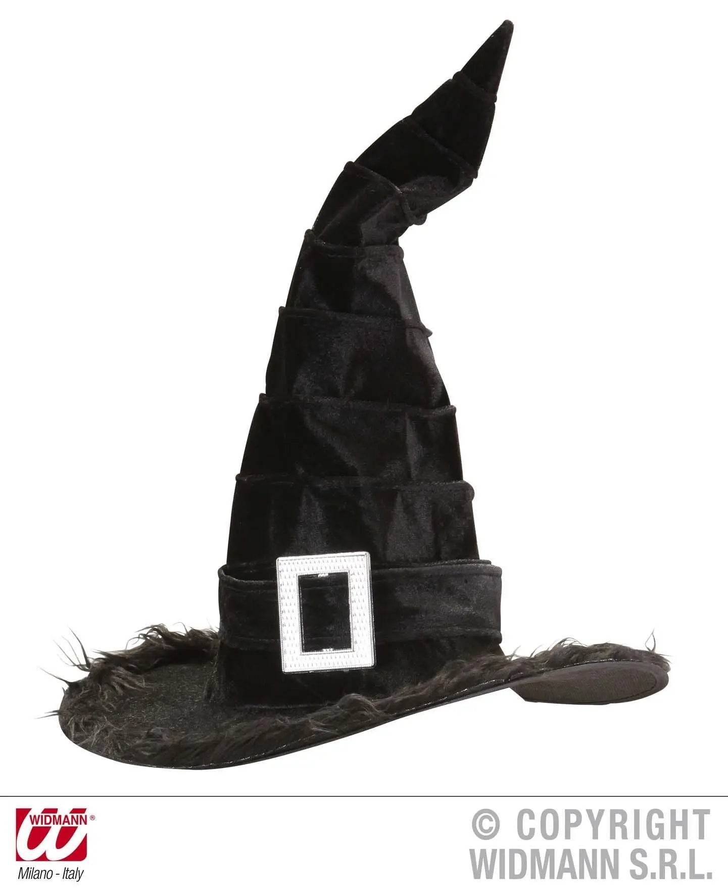 Cappello STREGA bordato in peluche con fibbia - tuttocostumi.it