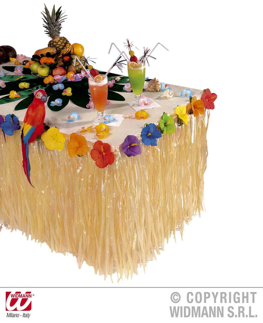 Decorazione TAVOLO TROPICALE CON FIORI ignifuga - tuttocostumi.it