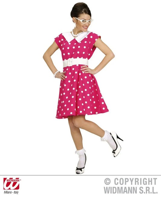 Costume DONNA anni 50 con sottogonna rosa - tuttocostumi.it