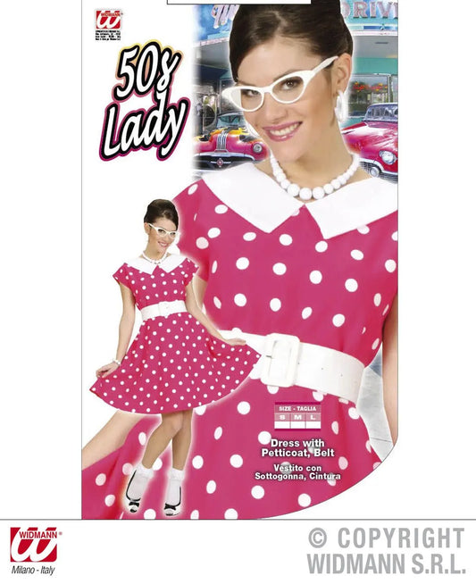 Costume DONNA anni 50 con sottogonna rosa - tuttocostumi.it