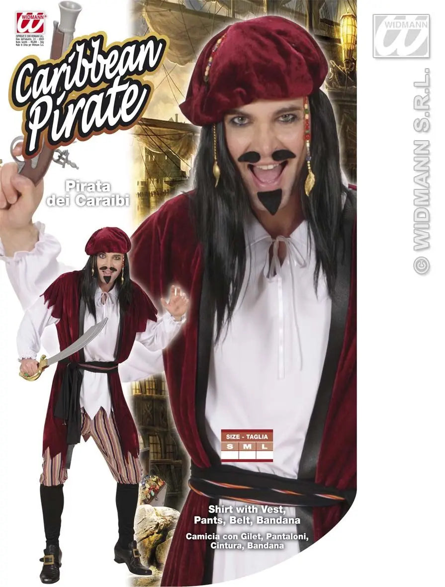 Costume pirata dei caraibi (lusso) di Widmann - tuttocostumi.it