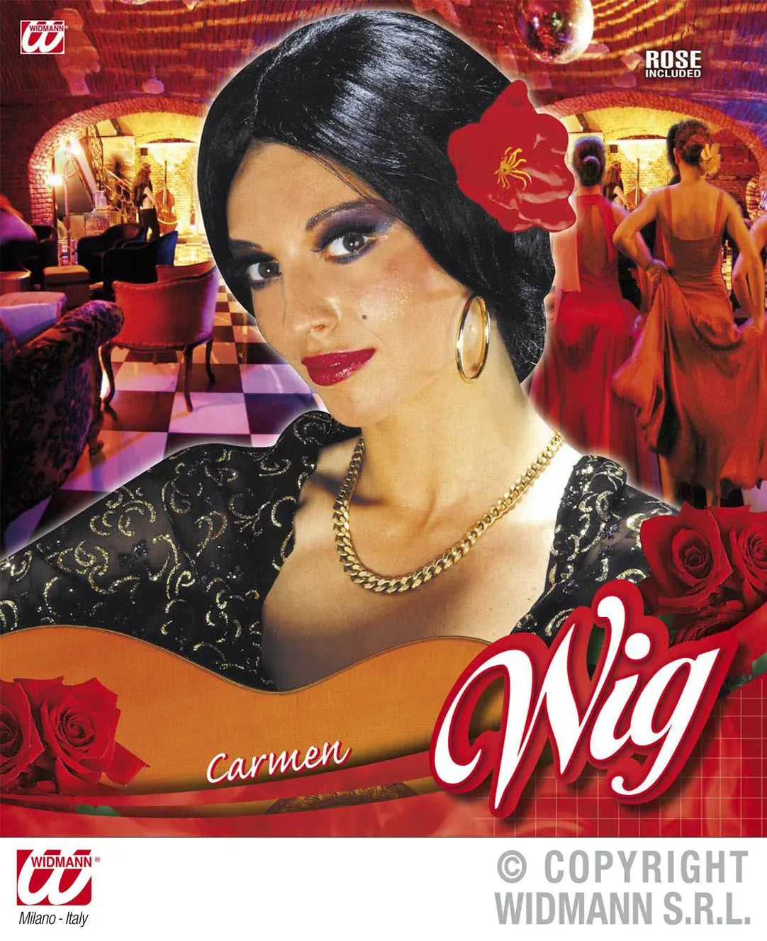 Parrucca CARMEN CON FIORE - tuttocostumi.it