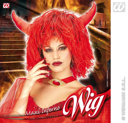 Maxi parrucca inferno unisex di Widmann - tuttocostumi.it