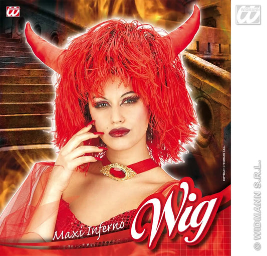 Maxi parrucca inferno unisex di Widmann - tuttocostumi.it