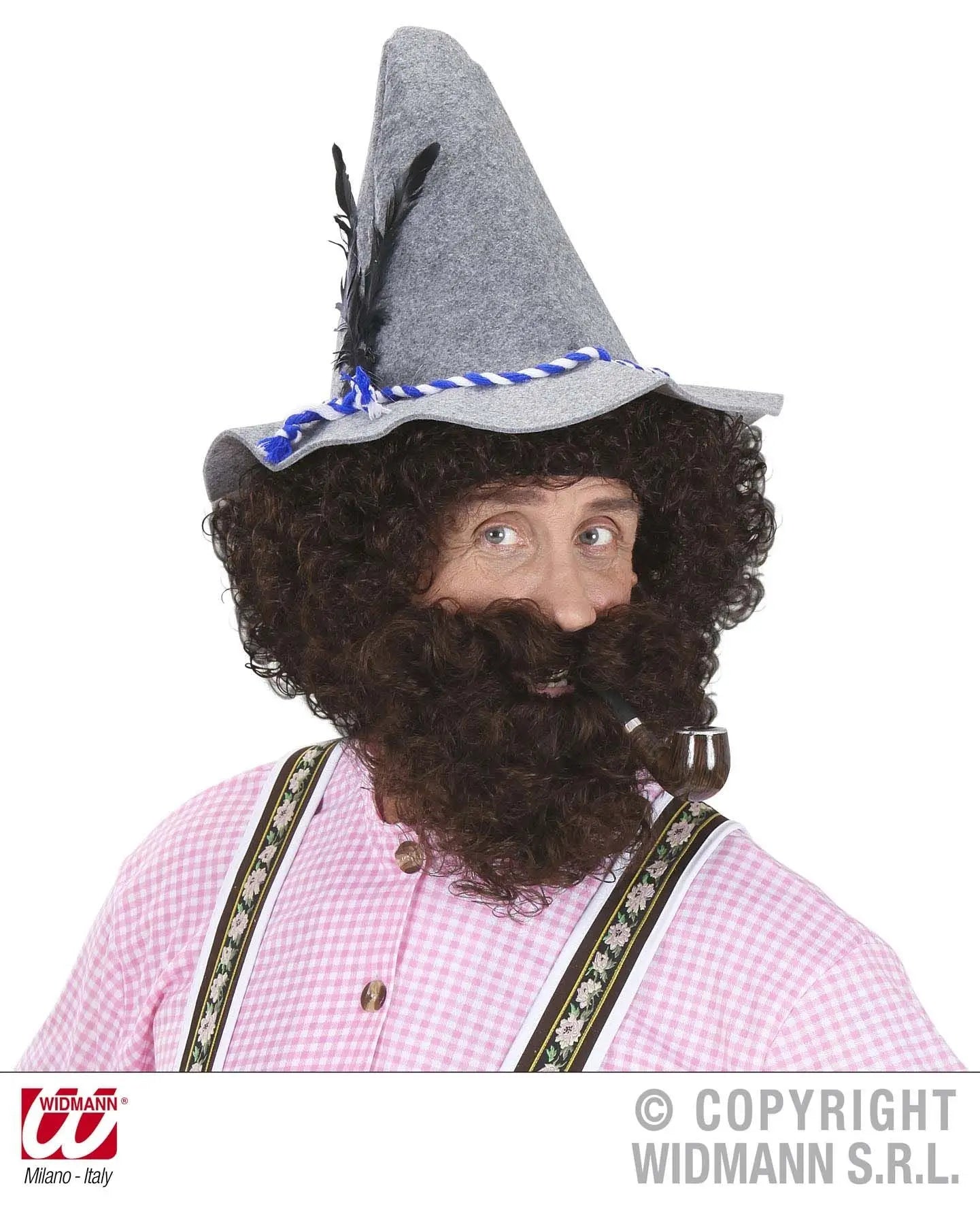 Parrucca e barba KNECHT RUPRECHT castana - tuttocostumi.it