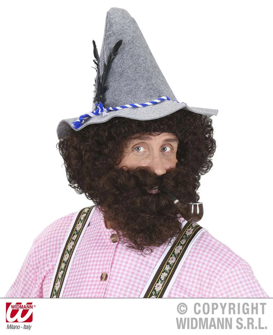 Parrucca e barba KNECHT RUPRECHT castana - tuttocostumi.it