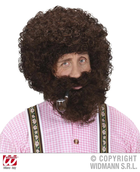 Parrucca e barba KNECHT RUPRECHT castana - tuttocostumi.it