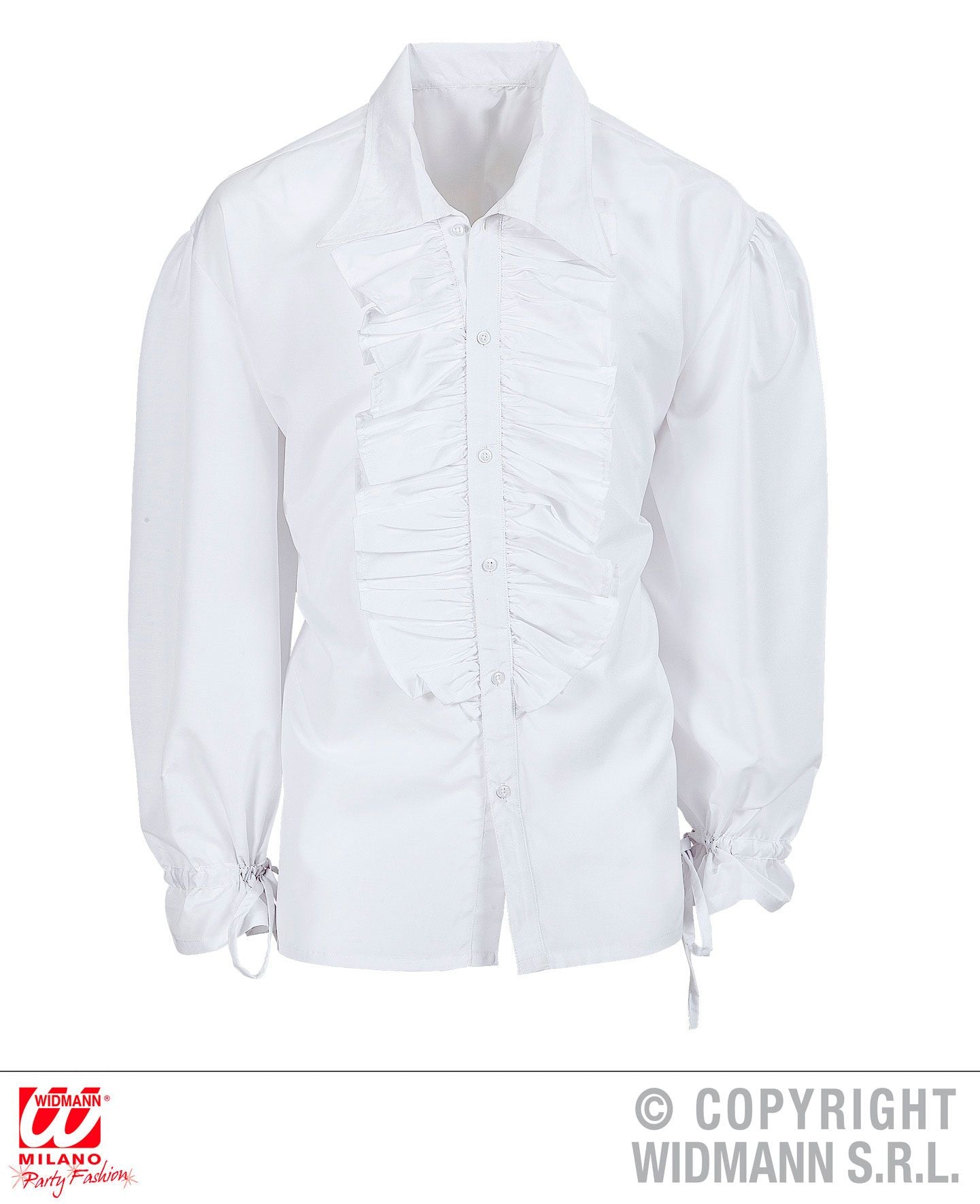 Camicia con RUCHES bianca XL di Widmann - tuttocostumi.it