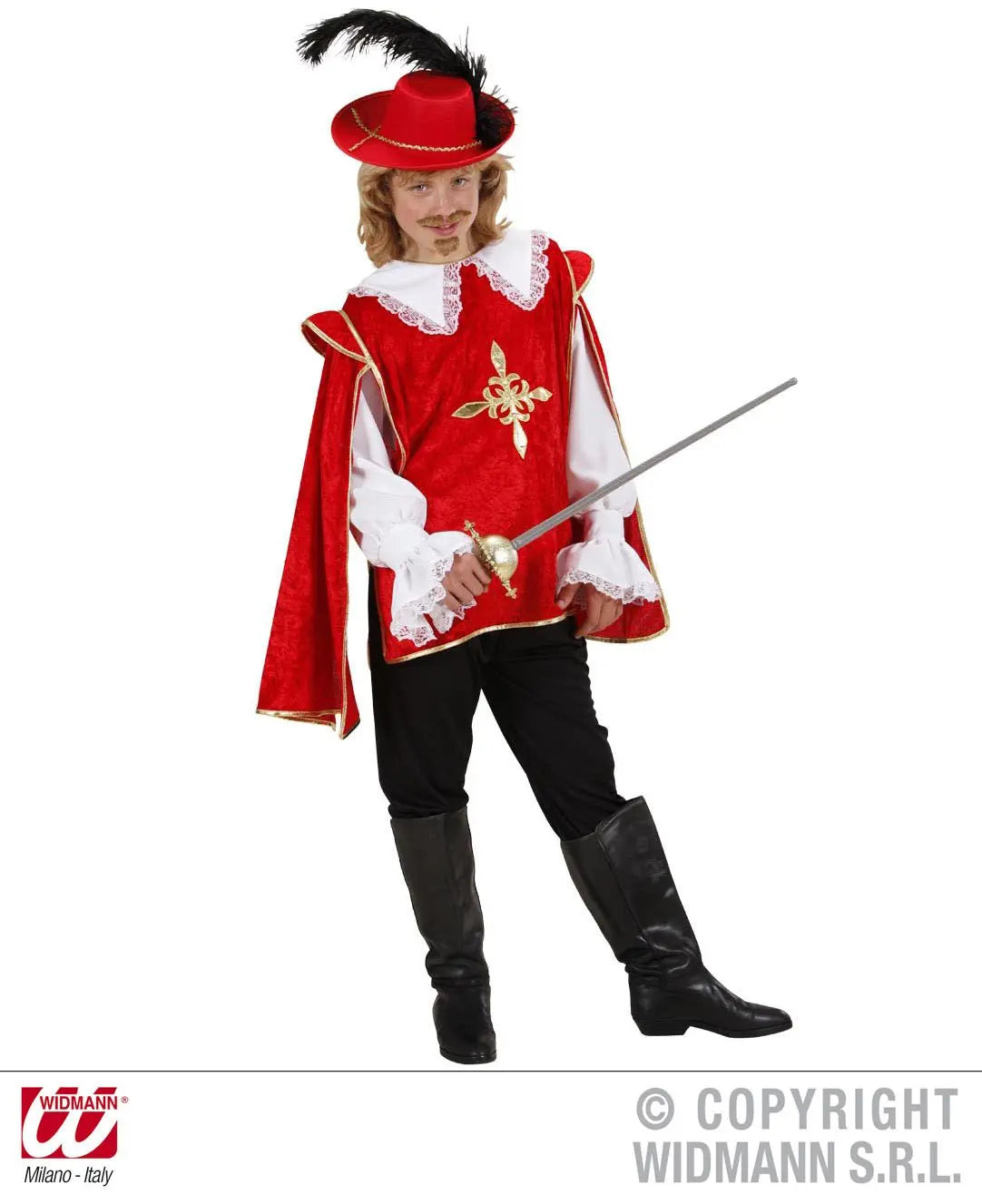 Costume MOSCHETTIERE rosso - tuttocostumi.it