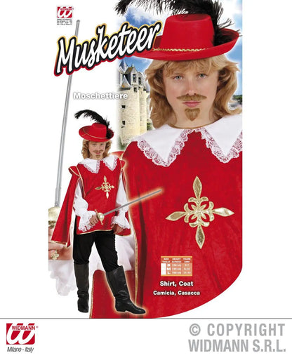 Costume MOSCHETTIERE rosso - tuttocostumi.it