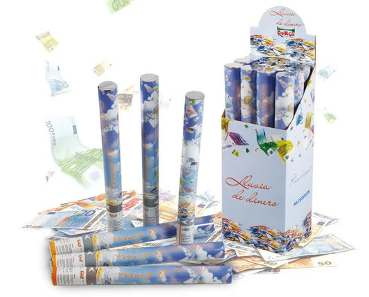 Tubo spara biglietti EURO 50 cm - tuttocostumi.it