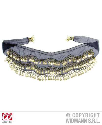 FASCIA per FIANCHI nera con monete - tuttocostumi.it