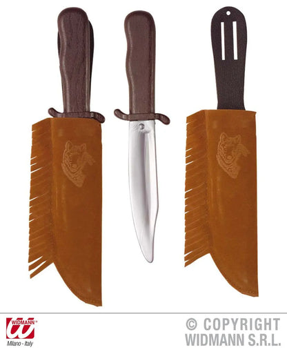COLTELLO indiano con fodero scamosciato - tuttocostumi.it