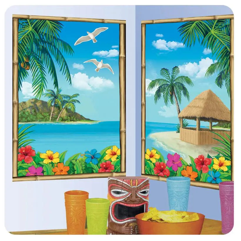 Decorazioni parete paesaggio hawaiano - tuttocostumi.it