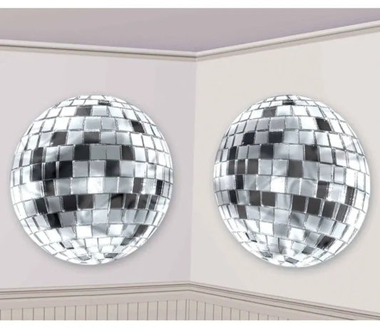 Set 2 POSTER PALLA DISCO 76 cm - tuttocostumi.it