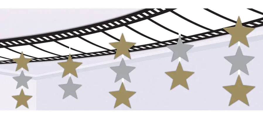 Decorazione TECNO con stelle 240 X 30 cm - tuttocostumi.it