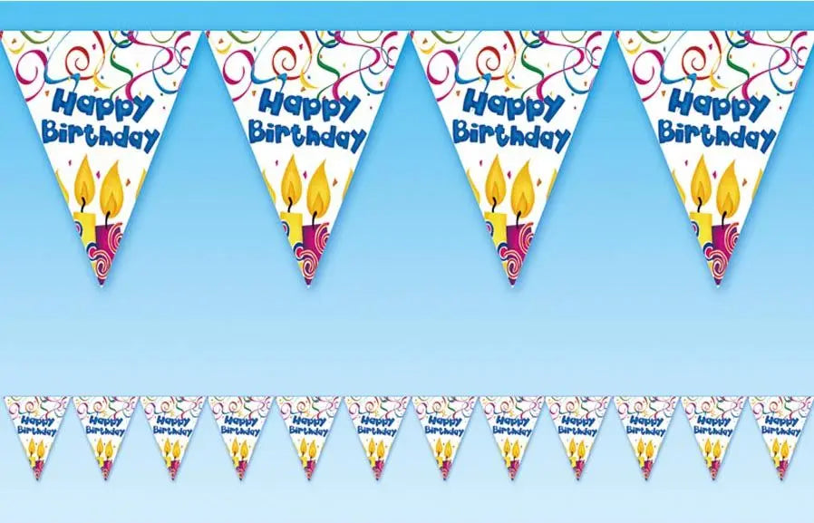 Bandierine HAPPY BIRTHDAY 320 cm - tuttocostumi.it