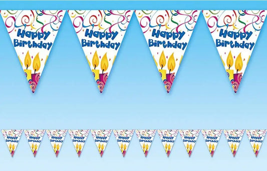 Bandierine HAPPY BIRTHDAY 320 cm - tuttocostumi.it