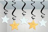 Confezione con 5 decorazioni STELLA 60 cm