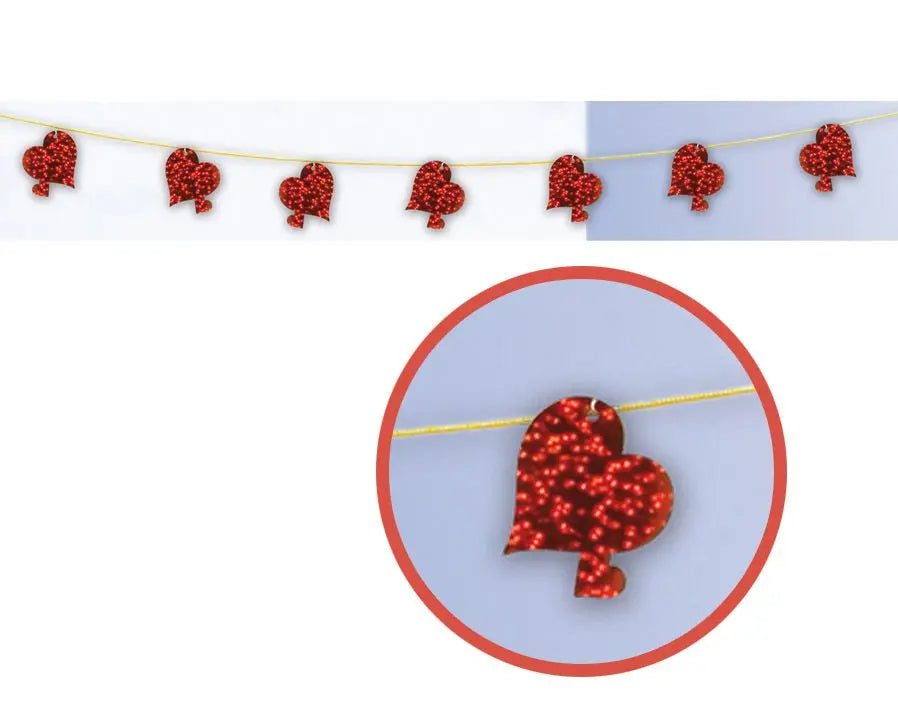 Striscione decorativo CUORE 277 cm - tuttocostumi.it
