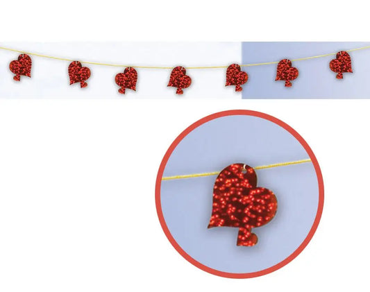 Striscione decorativo CUORE 277 cm - tuttocostumi.it