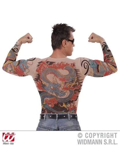 Camicia TATUATA TIGRE E DRAGO - tuttocostumi.it