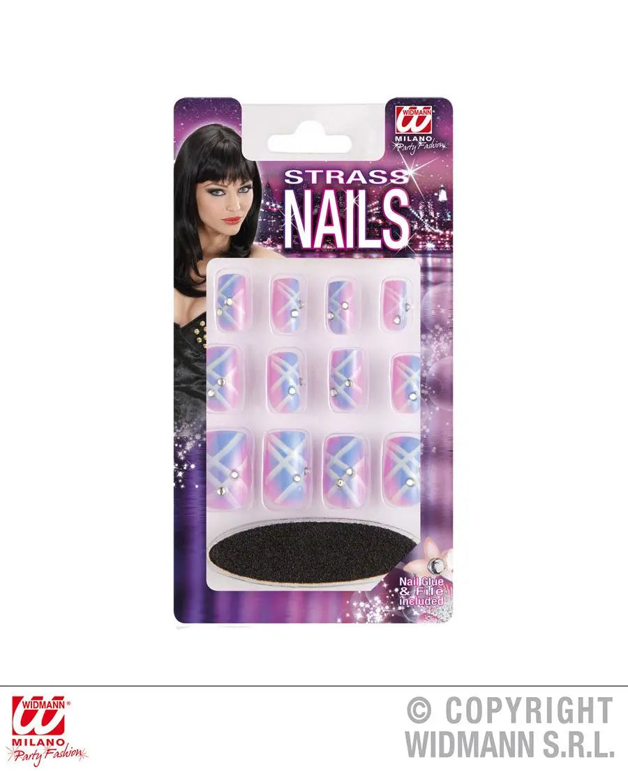 UNGHIE STRASS con colla e lima - tuttocostumi.it