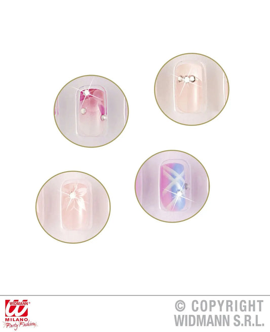 UNGHIE STRASS con colla e lima - tuttocostumi.it