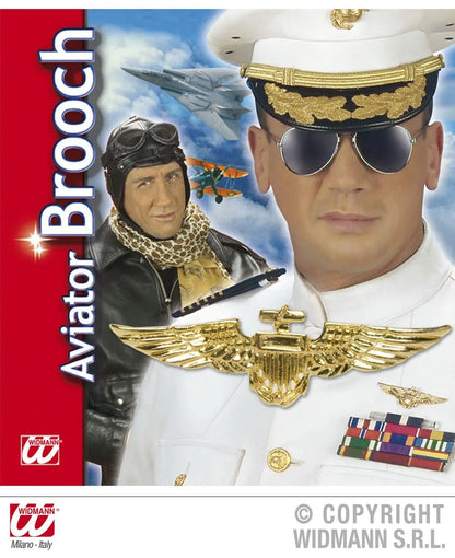 Spilla AVIATORE ORO - tuttocostumi.it