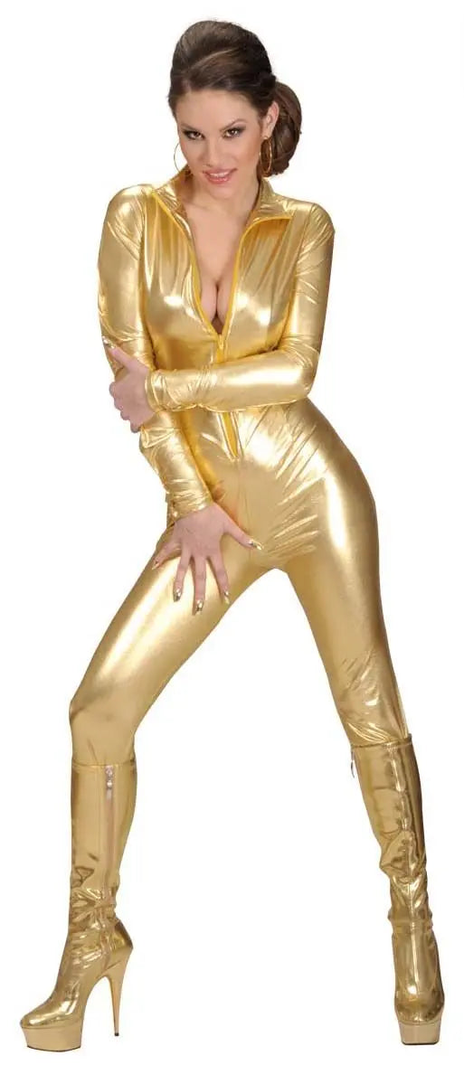 Tuta oro in tessuto elasticizzato - tuttocostumi.it