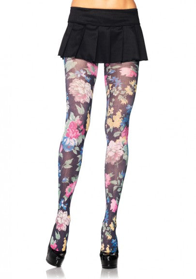 Collant coprente fantasia floreale di Leg Avenue - tuttocostumi.it
