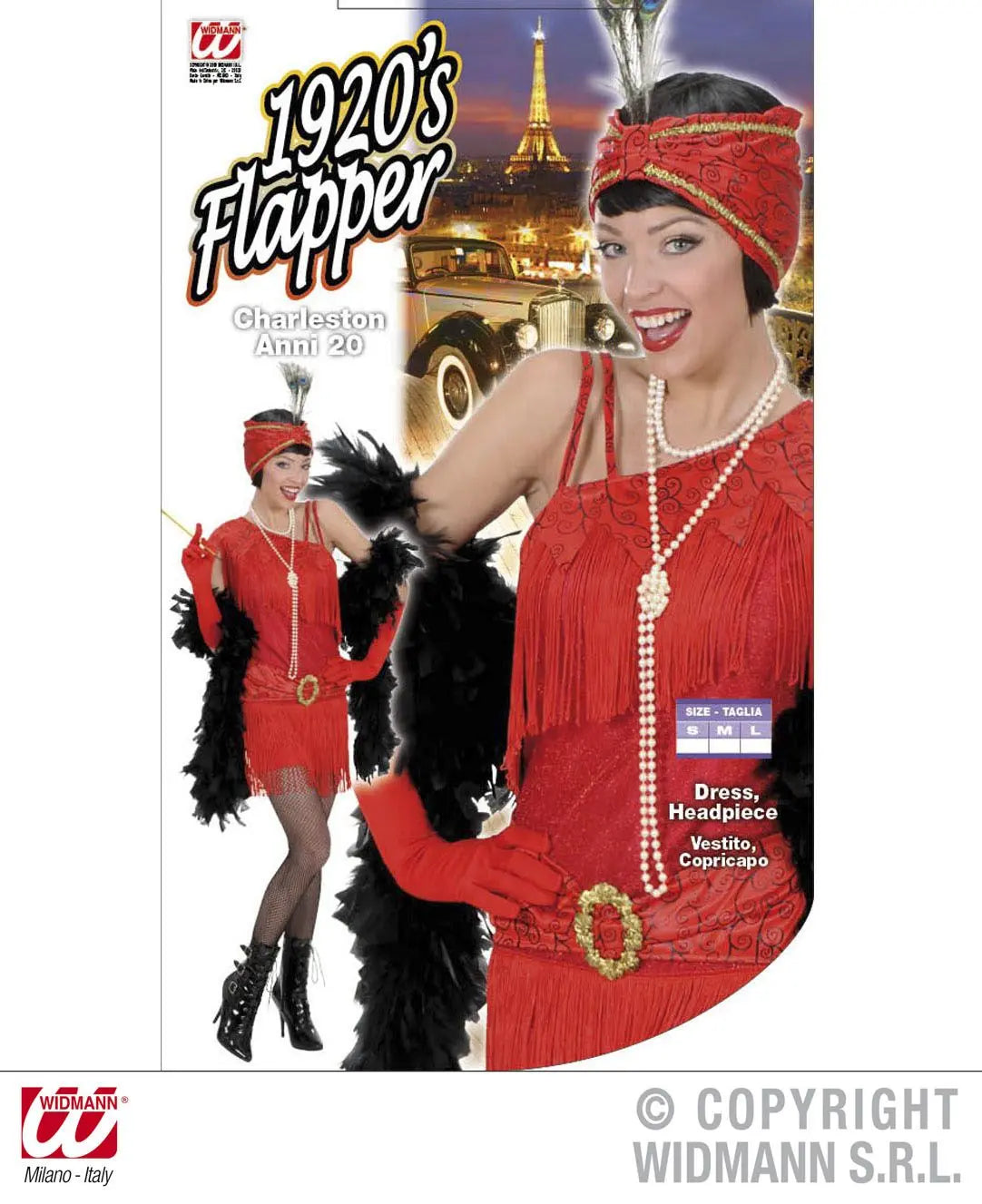 Costume CHARLESTON ANNI 20 rosso - tuttocostumi.it