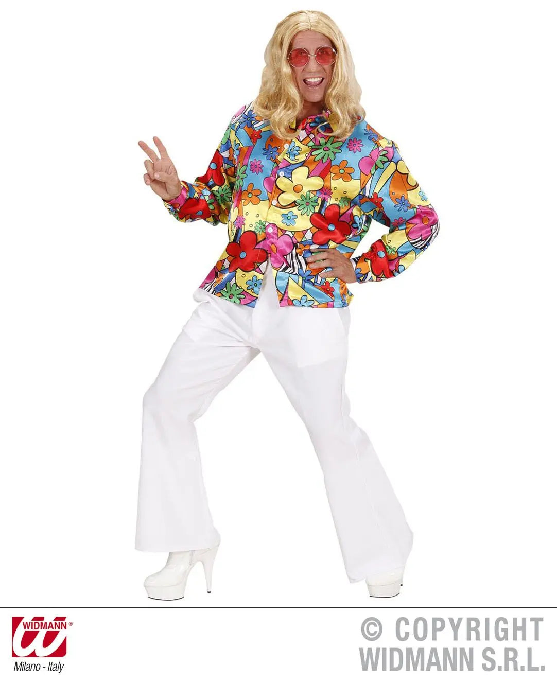 Camicia uomo FLOWER POWER - tuttocostumi.it