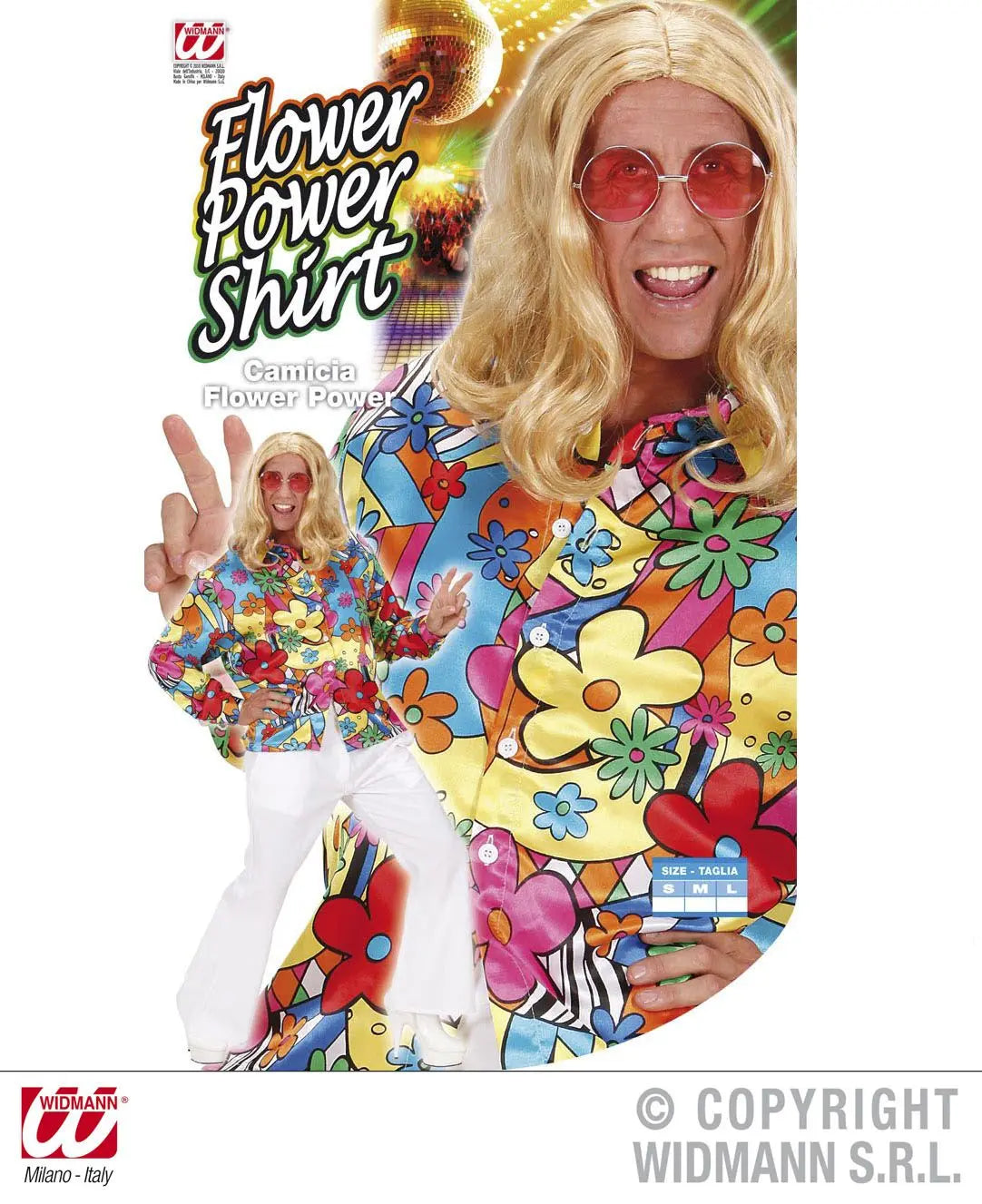 Camicia uomo FLOWER POWER - tuttocostumi.it