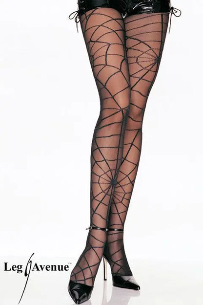 Collant con disegno ragnatela di Leg Avenue - tuttocostumi.it