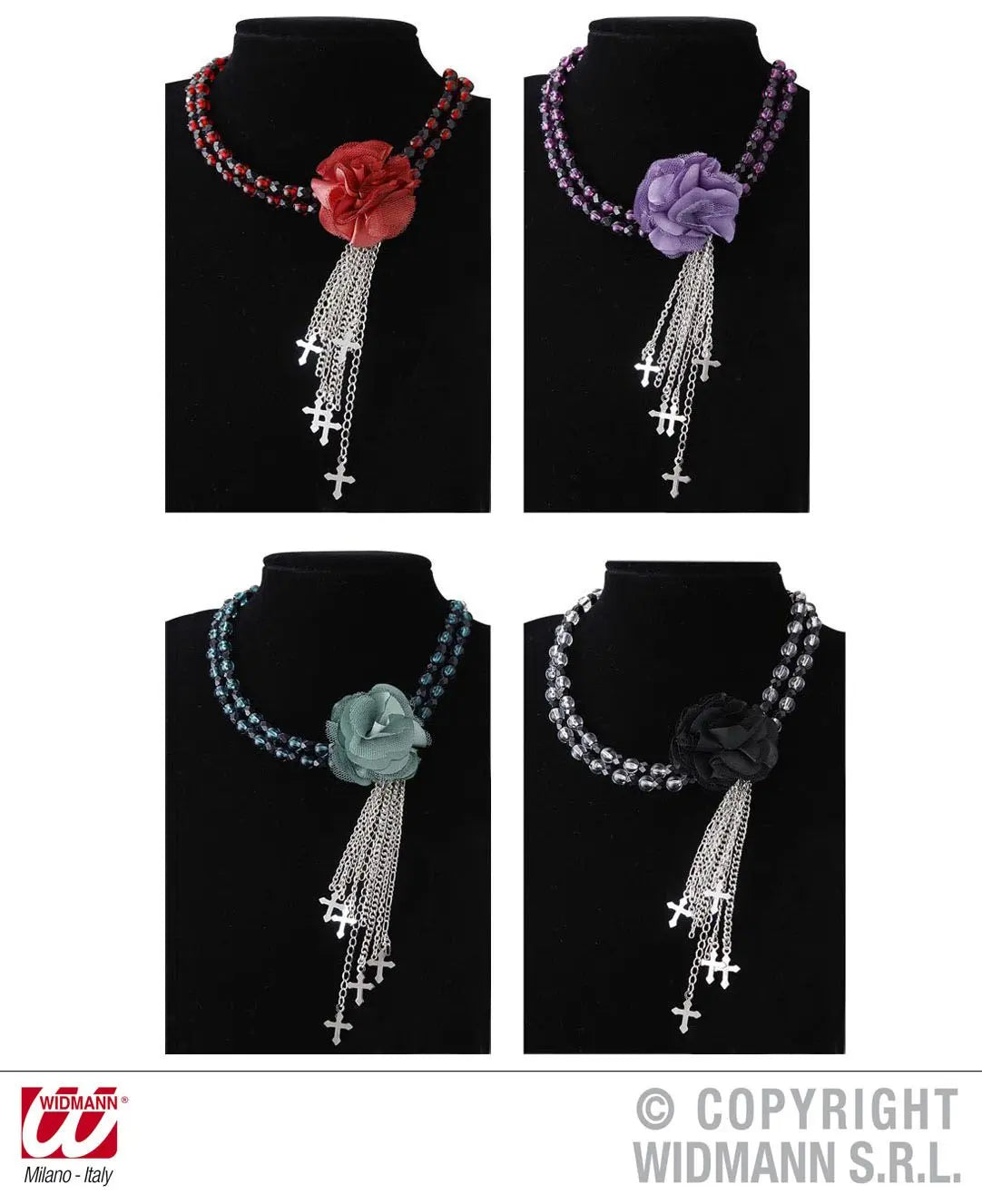Girocollo gotico con fiore - tuttocostumi.it