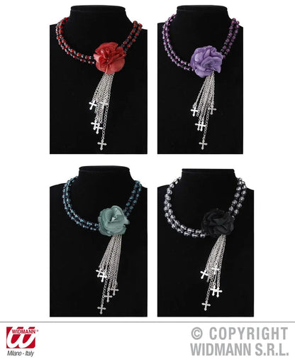 Girocollo gotico con fiore - tuttocostumi.it