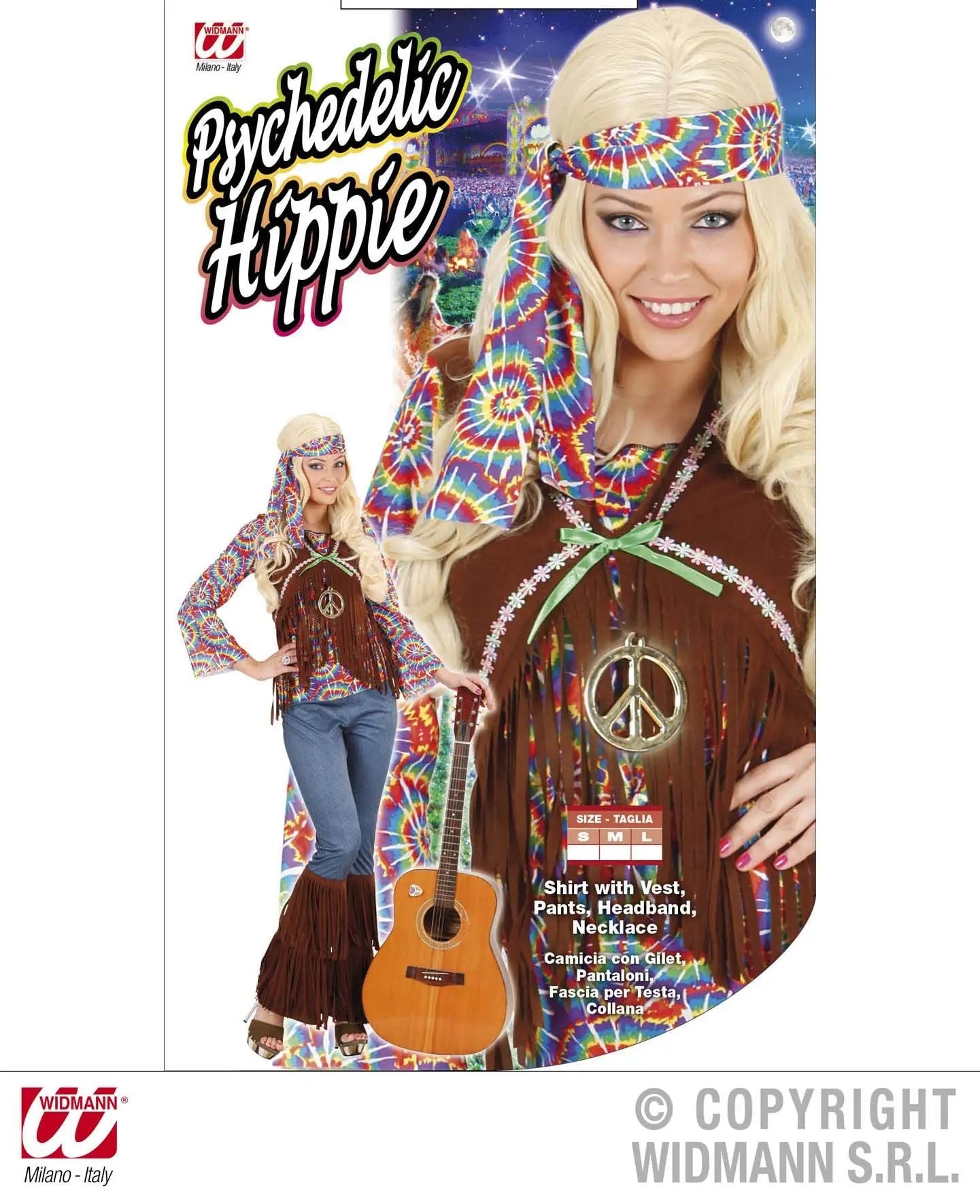Costume da DONNA HIPPIE PSICHEDELICA - tuttocostumi.it
