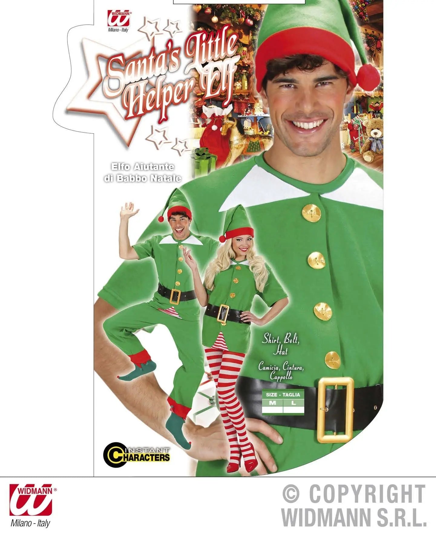Costume unisex ELFO aiutante di Babbo Natale - tuttocostumi.it