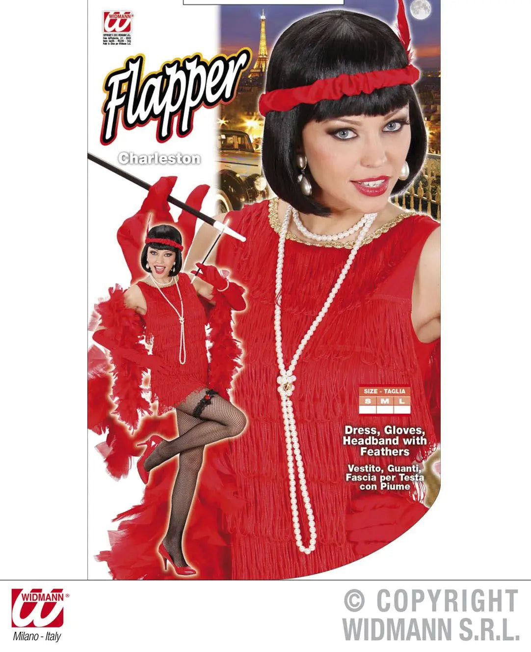 Costume CHARLESTON lusso rosso - tuttocostumi.it