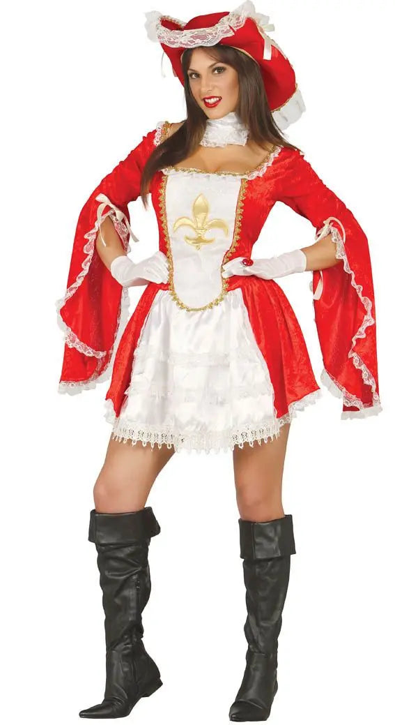 Costume MOSCHETTIERA rossa - tuttocostumi.it
