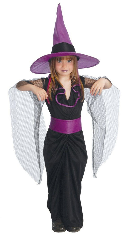 Costume STREGA bambina VIOLA di Guirca - tuttocostumi.it
