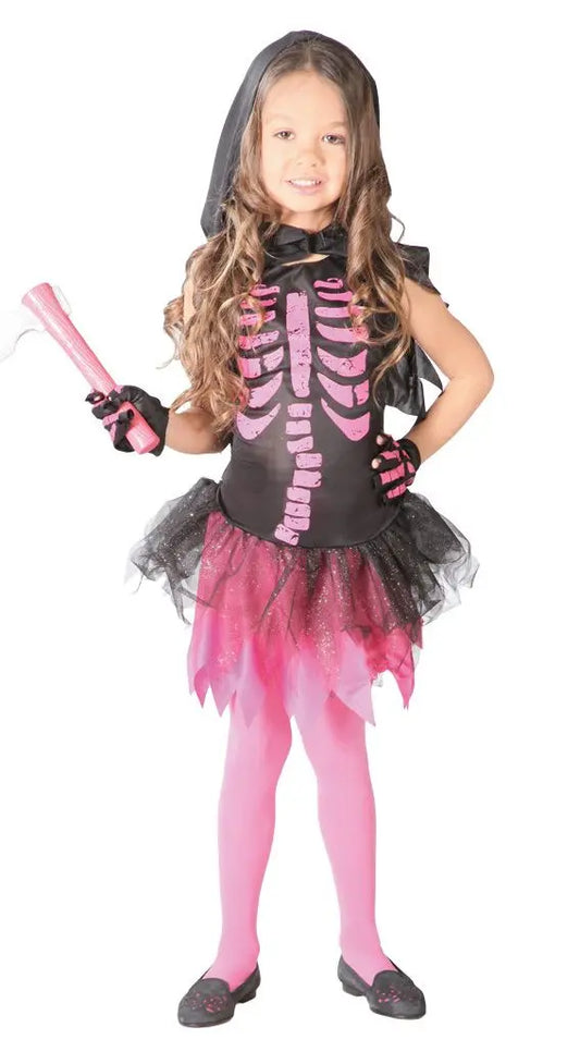 Costume bambina SCHELETRO ROSA - tuttocostumi.it