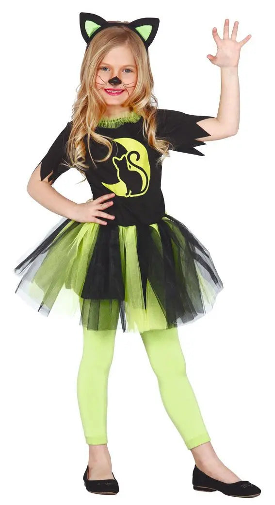 Costume GREEN KITTY bambina - tuttocostumi.it