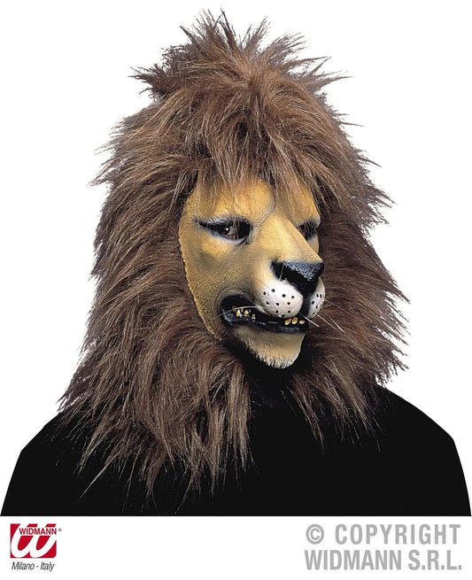 Maschera LEONE CON CAPELLI in peluche - tuttocostumi.it
