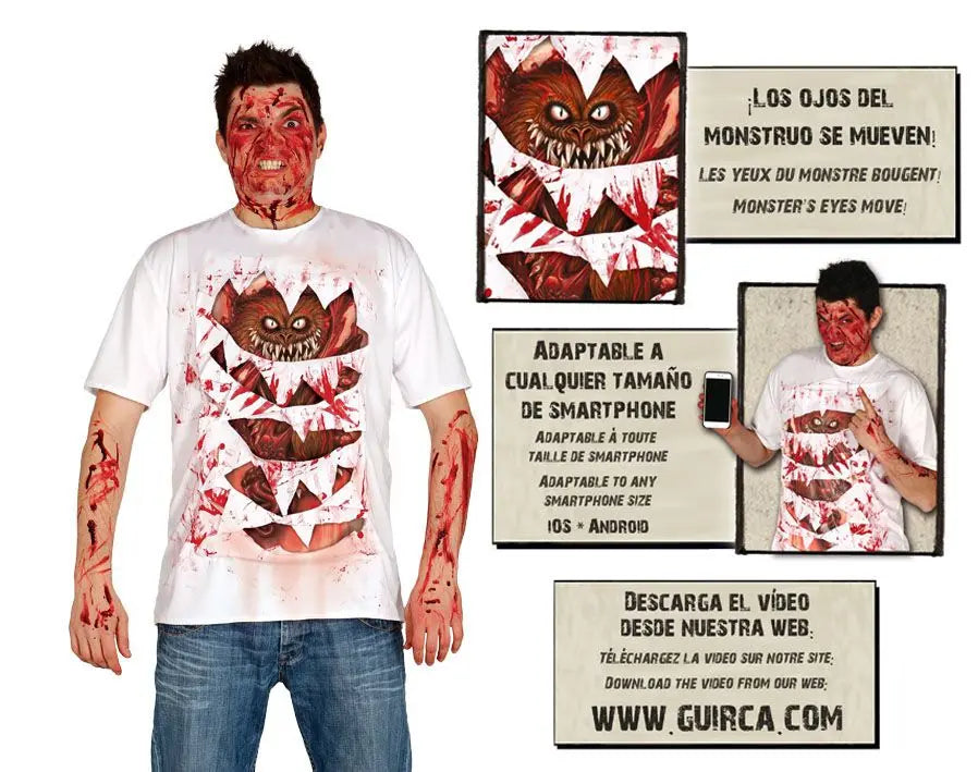 Maglietta MOSTRO con APP - tuttocostumi.it