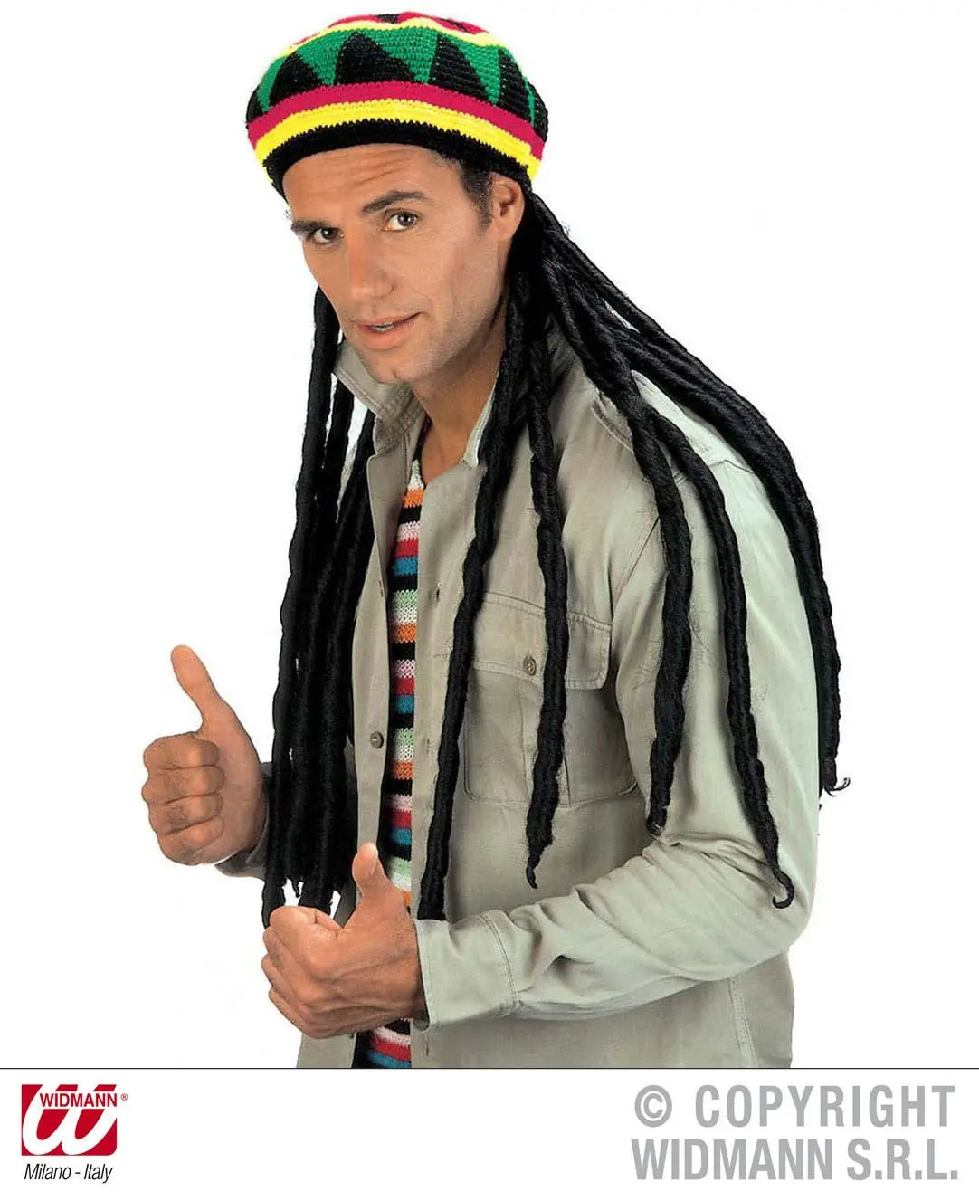 Cappello RASTA CON DREADLOCKS EXTRALUNGHI - tuttocostumi.it