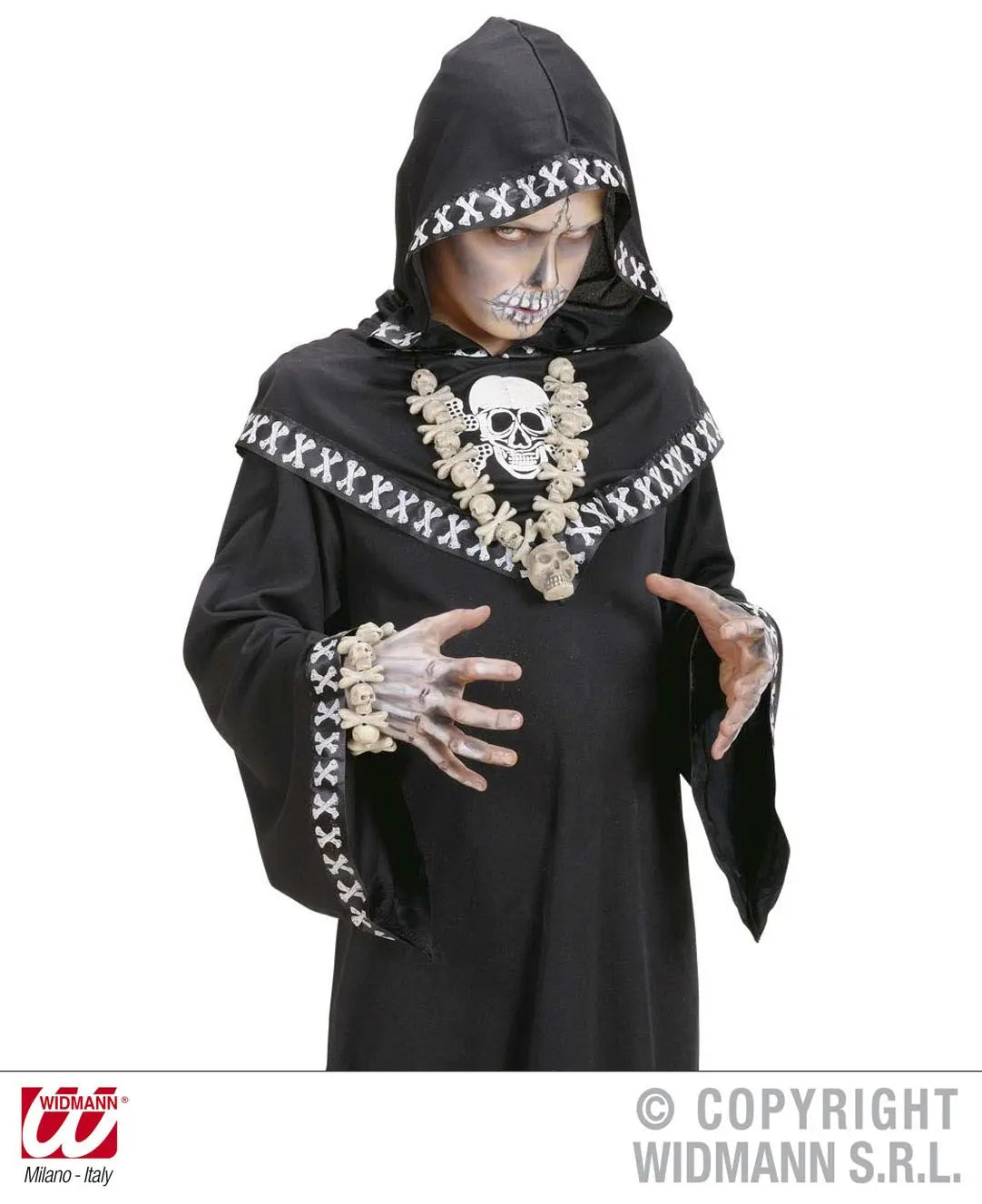 Braccialetto teschi e ossa incrociate - tuttocostumi.it