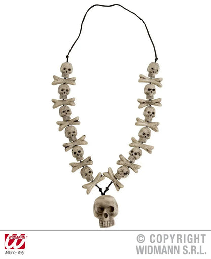 Collana teschi e ossa incrociate - tuttocostumi.it